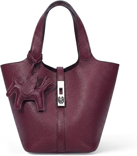 Tote Bag for Women Vegan Leather Bucket Purse for Women Top Handle Handbag Shoulder Bag with Deta... | Amazon (US)
