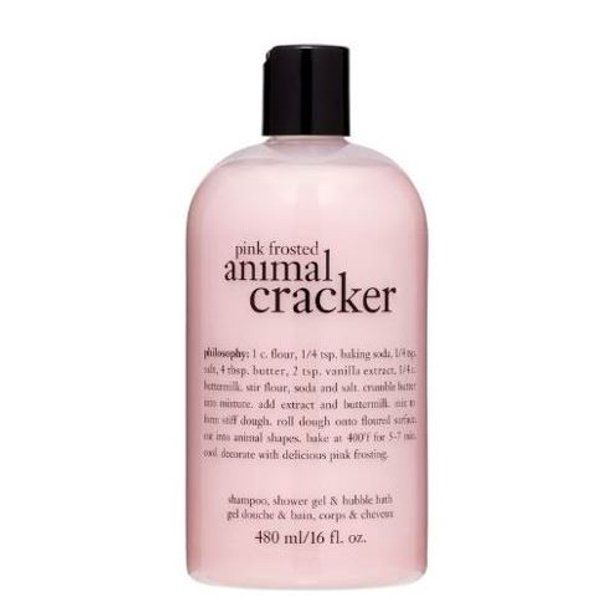 Philosophy Pink Frosted Animal Cracker Shampoo, Shower Gel & Bubble Bath, 16 Oz | Walmart (US)