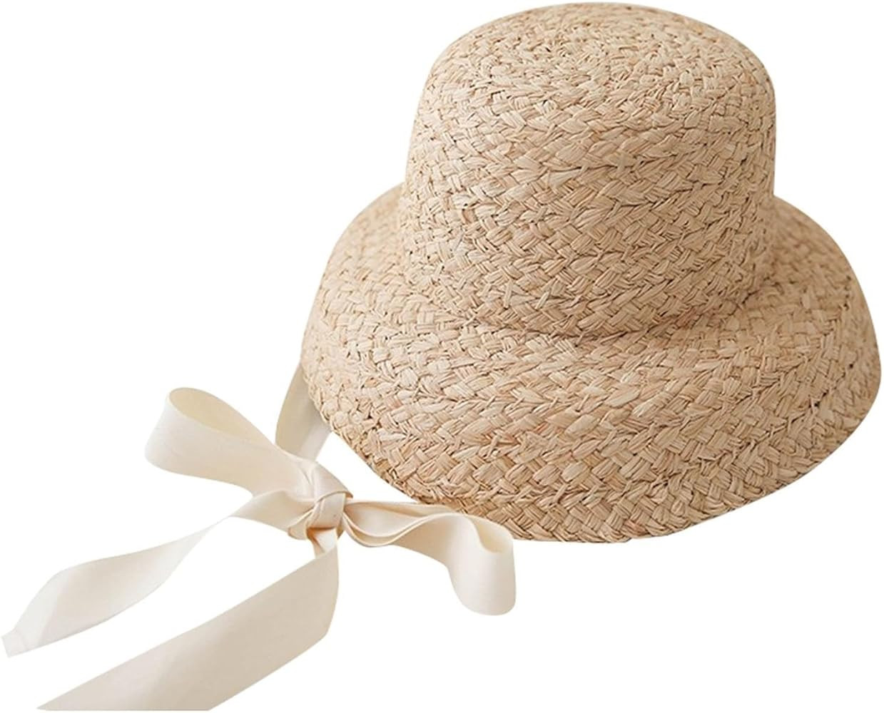 Toddler Kids Girls Summer Straw Hat,Toddler Baby Girls Lafite Woven Lace Wide Brim Floppy Beach S... | Amazon (US)