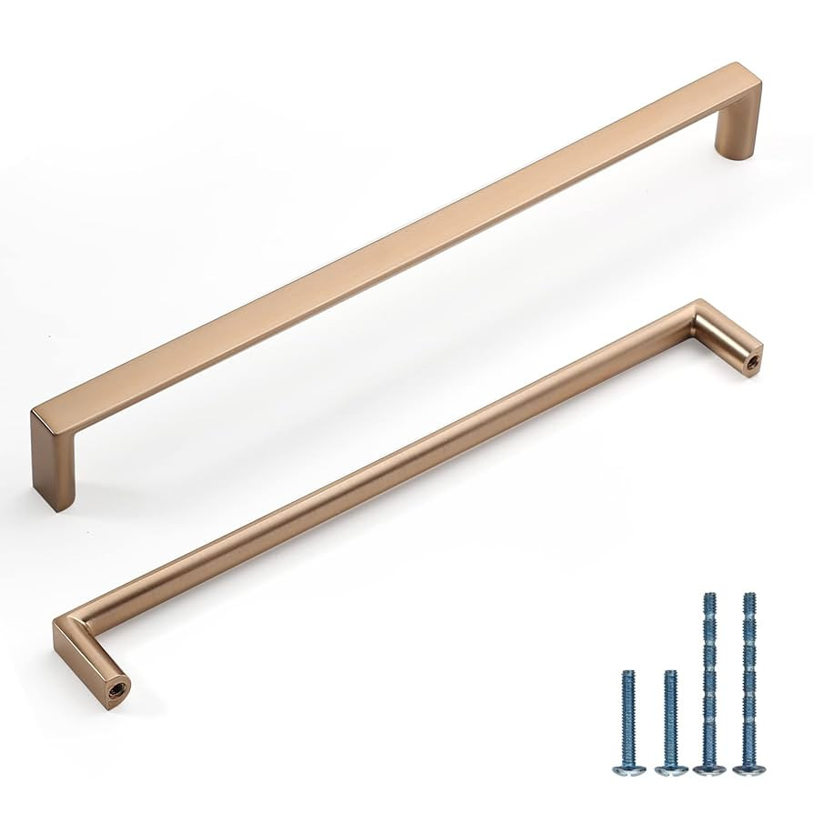 10 Pack 10 Inch(254mm) Kitchen Cabinet Handles Champagne Bronze Cabinet Pulls Kitchen Cabinet Har... | Amazon (US)