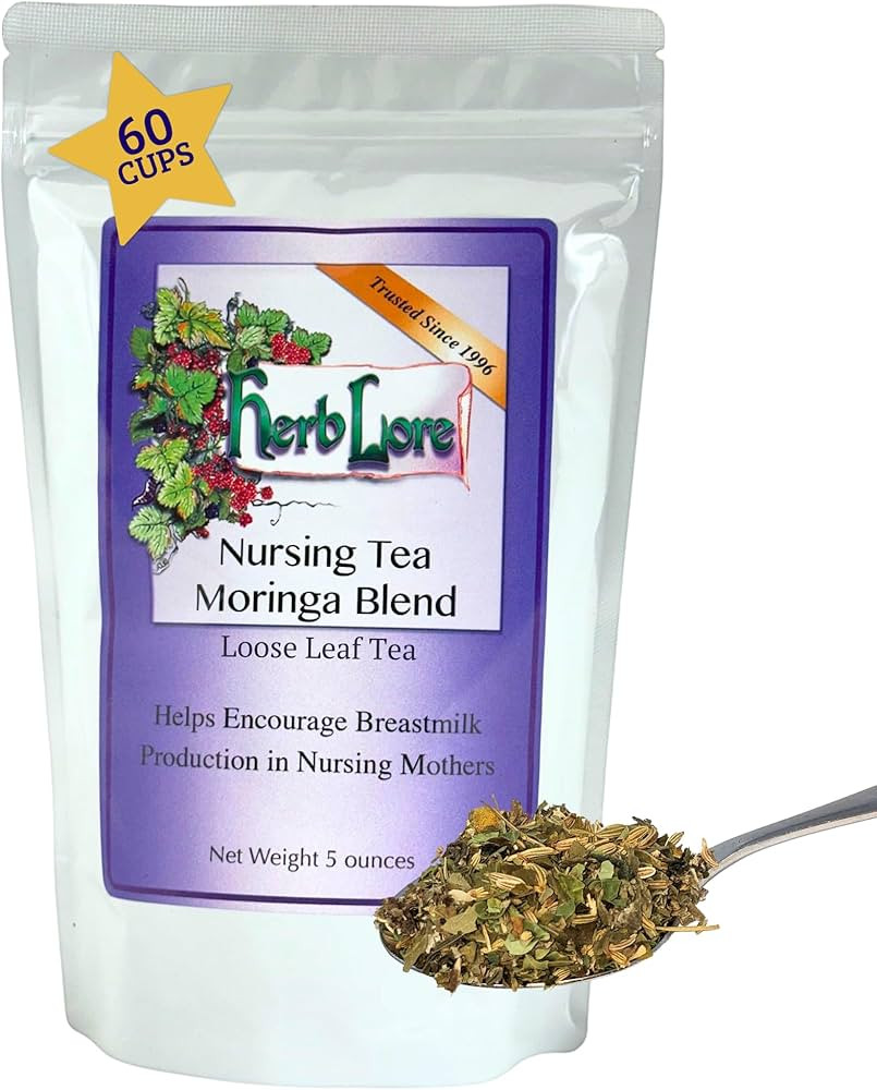Herb Lore Nursing Tea Moringa Blend - 60 Cups Loose Leaf - Lactation Tea for Breastfeeding Mother... | Amazon (US)