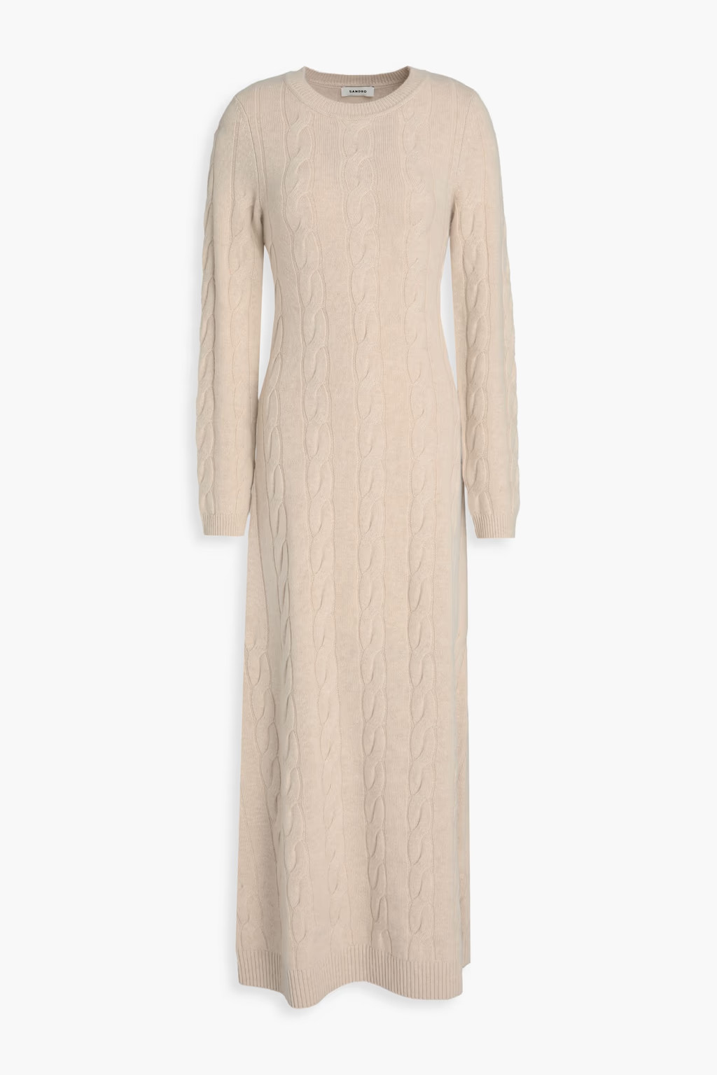 Midikleid aus einer Woll-Kaschmirmischung mit Zopfstrickmuster | The Outnet (UK and Europe)