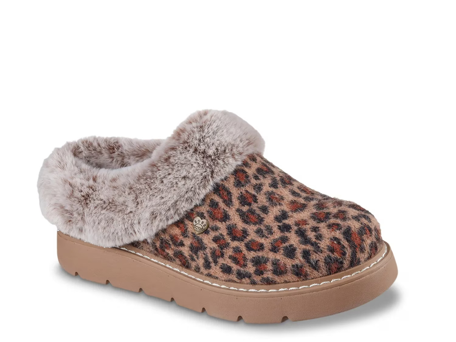 Skechers BOBS Keepsakes Lite Snug Spotz Slipper | Women's | Brown/Black Leopard Print | Size 9.5 | Clogs | DSW