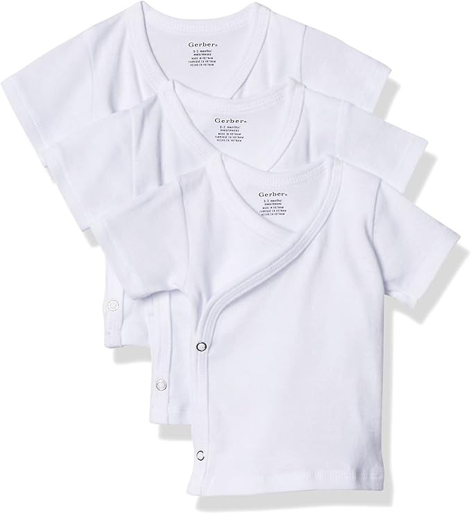 Gerber Baby-Girls 3-Pack Short-Sleeve Side-Snap Shirt | Amazon (US)