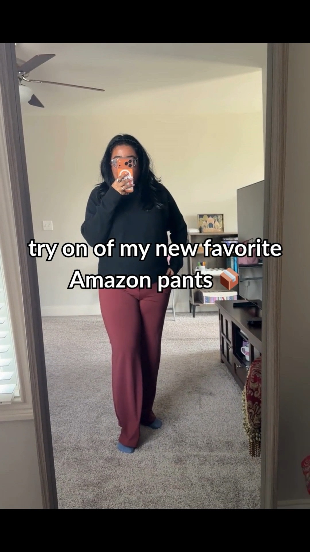 Trying on a little bit of comfort today. ✨ These trouser-style yoga pants just arrived in burgundy (I already own and love the black pair!) and they are unbelievably soft.
They have actual pockets, come in a ton of colors, and give you that polished trouser look with all the comfort of your favorite loungewear. Truly perfect for work-from-home days or running errands!

#LTKWorkwear #LTKMidsize #LTKTravel