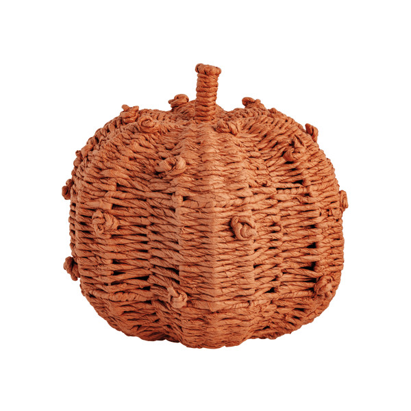 Large Orange Woven Knot Pumpkin | Mud Pie