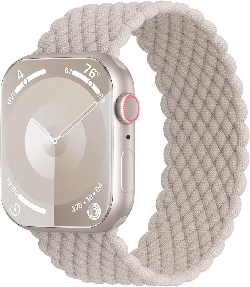 Stretchy Braided Solo Loop Compatible with Apple Watch Band 38mm 40mm 41mm 42mm 44mm 45mm 49mm Wo... | Amazon (US)