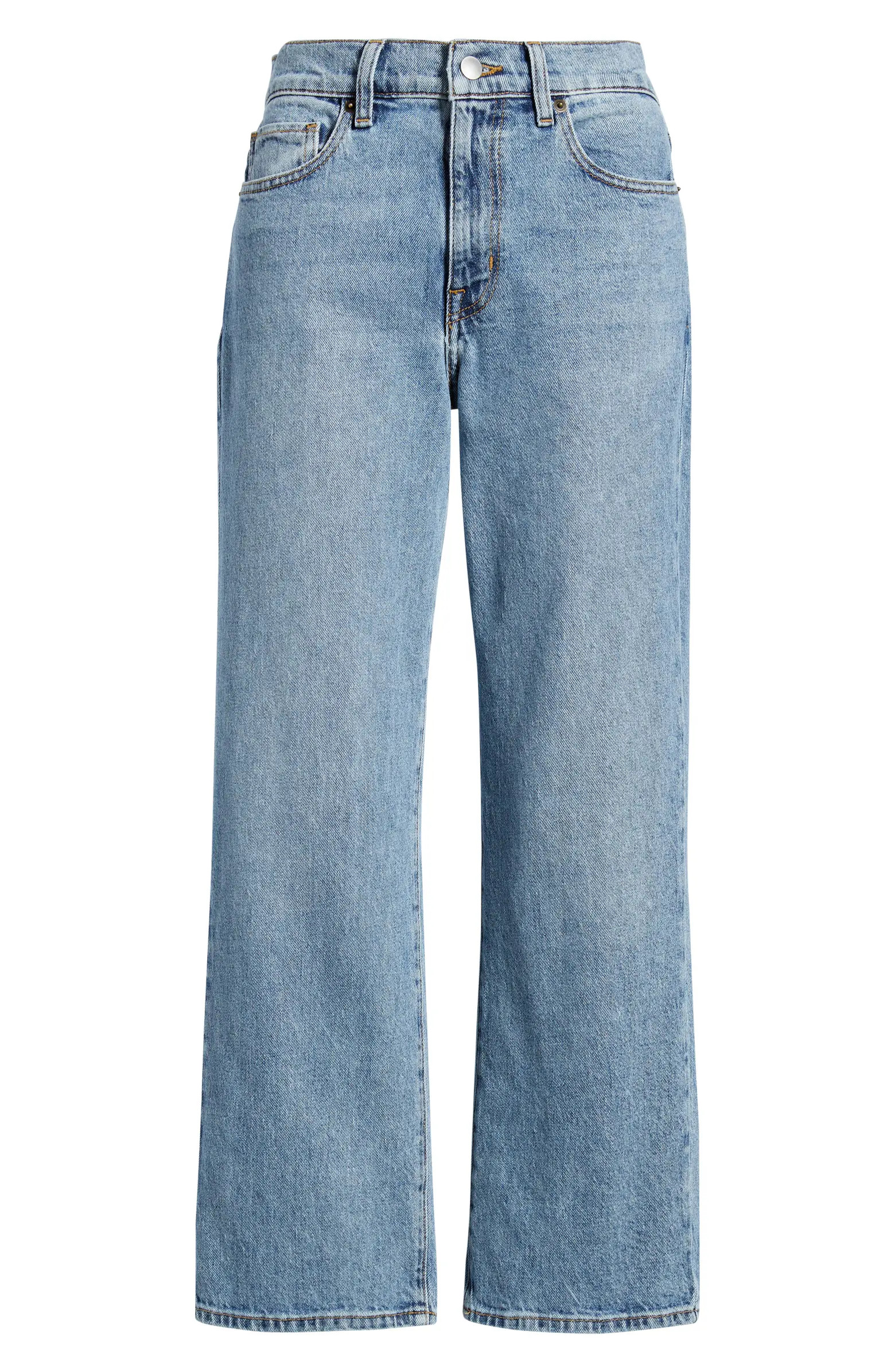 High Waist Crop Straight Leg Jeans | Nordstrom