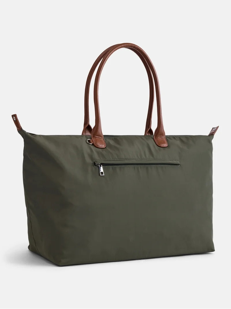 No Boundaries Weekender Tote Bag, Women's, Olive | Walmart (US)