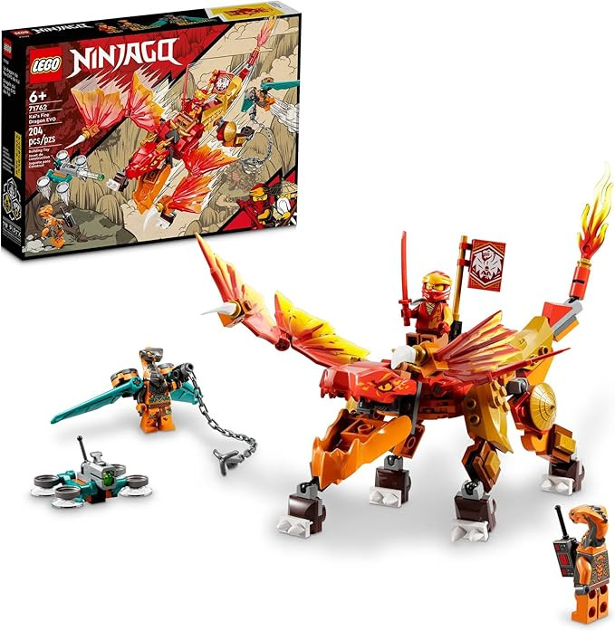 LEGO Ninjago Kai’s Fire Dragon EVO 71762 Building Toy Set for Kids, Boys, and Girls Ages 6+ (20... | Amazon (US)