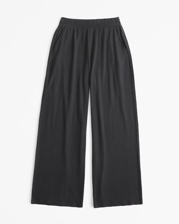 Women's Lounge Brushed Wide Leg Pant | Women's Bottoms | Abercrombie.com | Abercrombie & Fitch (US)