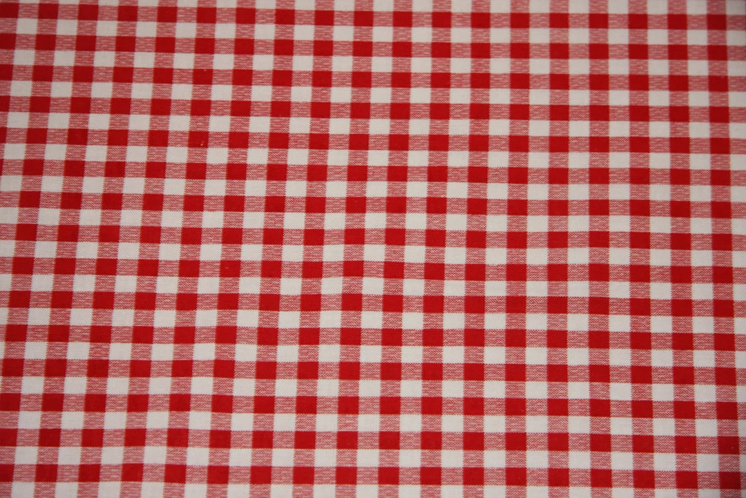 Gingham - Red SHIPS FAST Free Shipping Availablered Cotton Fabric Low Price Red Gingham Cotton Fa... | Etsy (US)