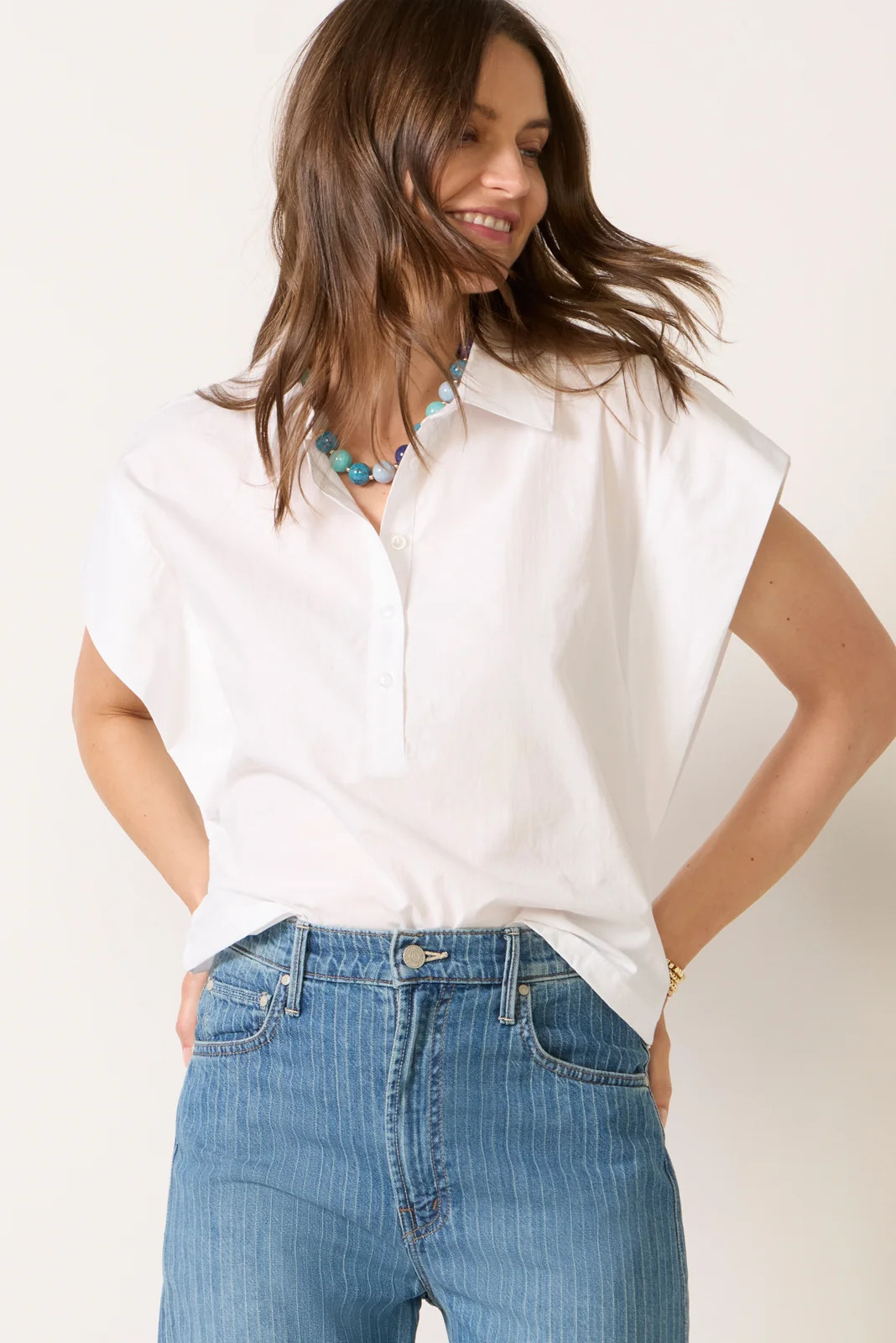 Erica Extended Shoulder Shirt | Evereve
