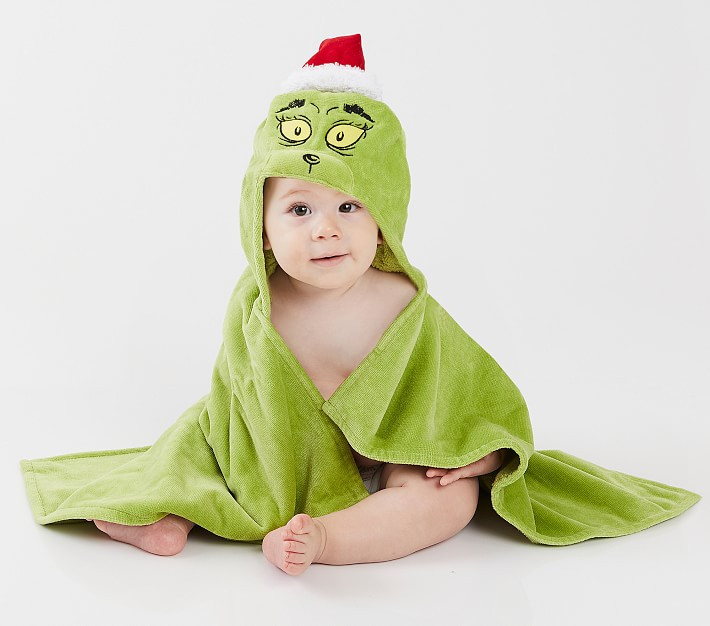 Dr. Seuss's The Grinch™ Baby Hooded Towel | Pottery Barn Kids