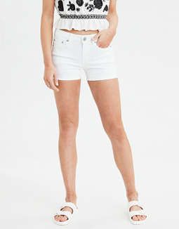 AE Ne(X)t Level Denim Midi Short | American Eagle Outfitters (US & CA)