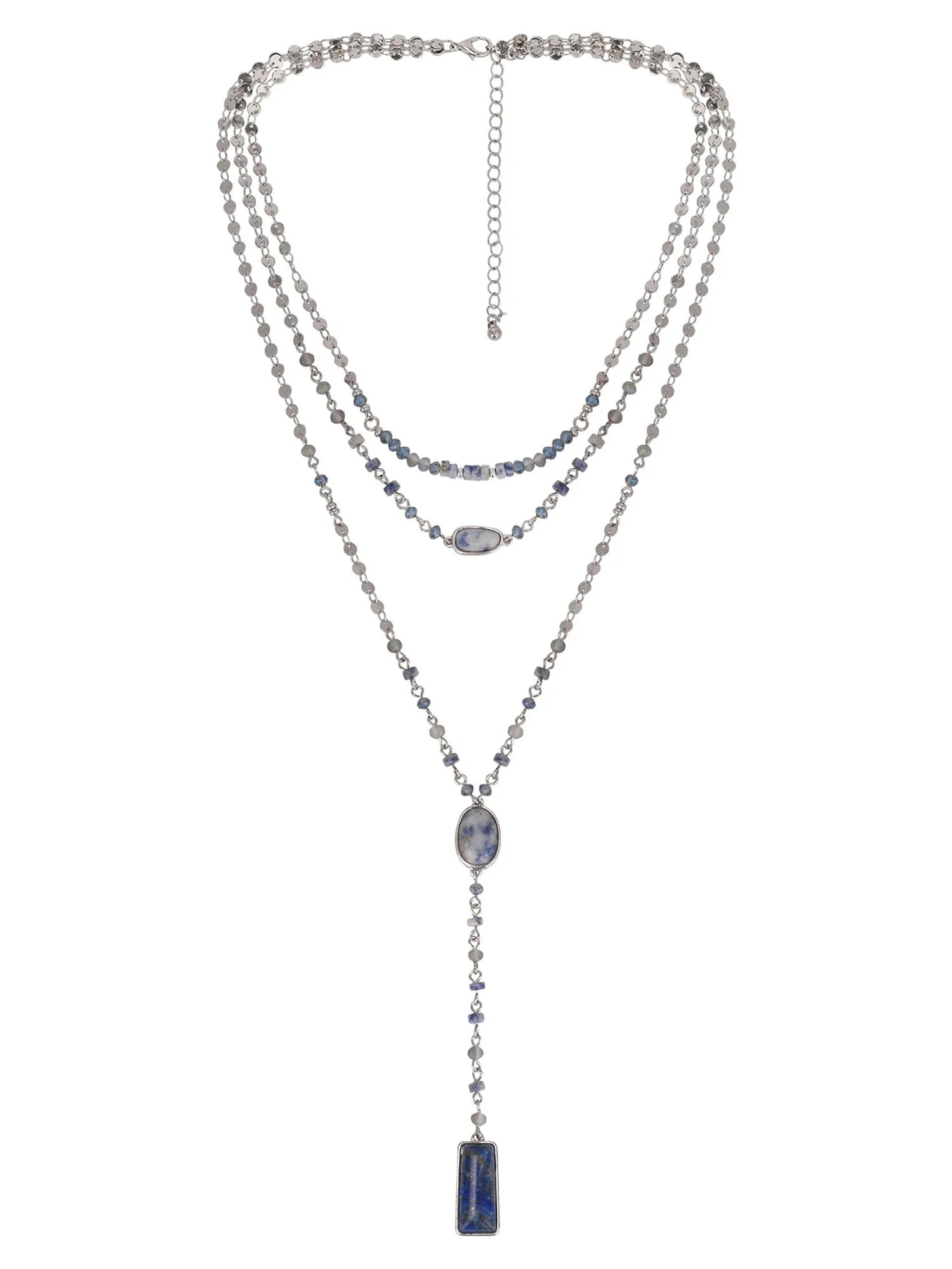The Pioneer Woman Long Layered Y-Necklace with Blue Crystal and Multicolored Beads | Walmart (US)