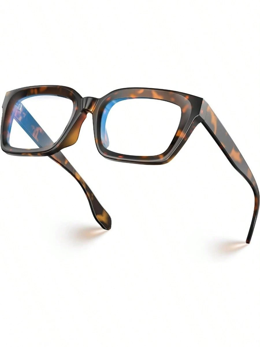 NEW-VISOONE Chunky Square Blue Light Blocking Glasses With Anti Computer Glare For Working Women Men MONTANA | SHEIN