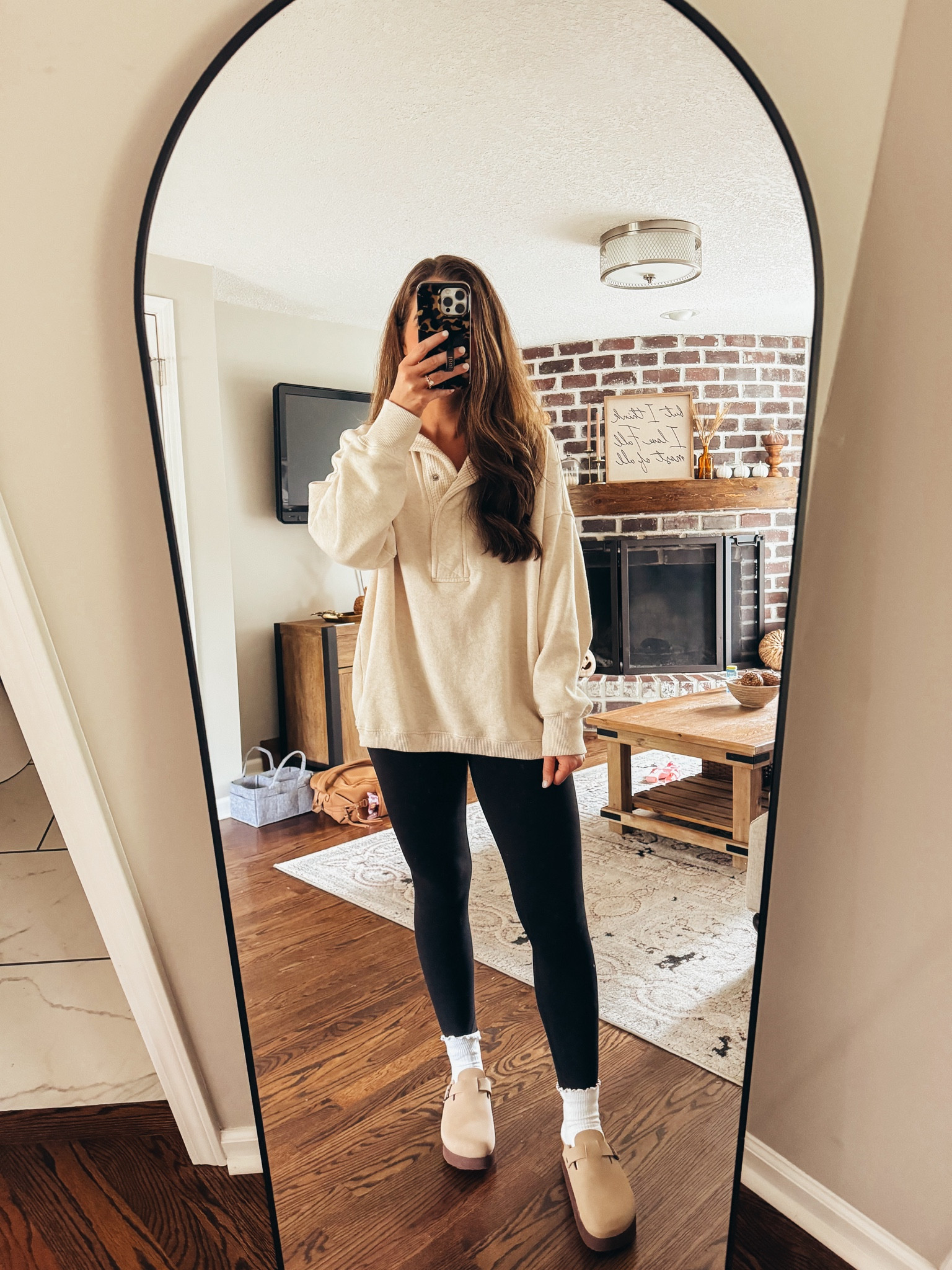 the coziest and most casual fall ootd. Really getting my moneys worth with this aerie pullover 😂 I am in a small! Fit is oversized! 

#LTKFallSale #LTKFindsUnder100 #LTKShoeCrush