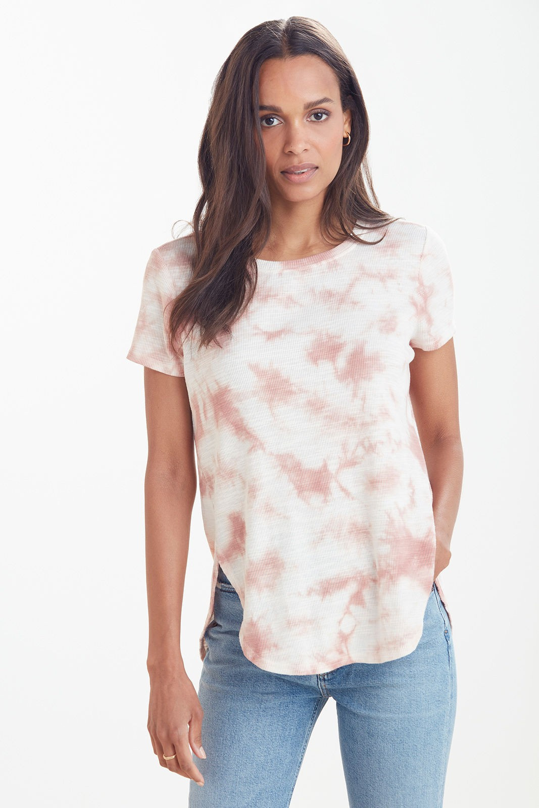 Tove Cloud Dye Slub Rib Tunic Tee | Evereve