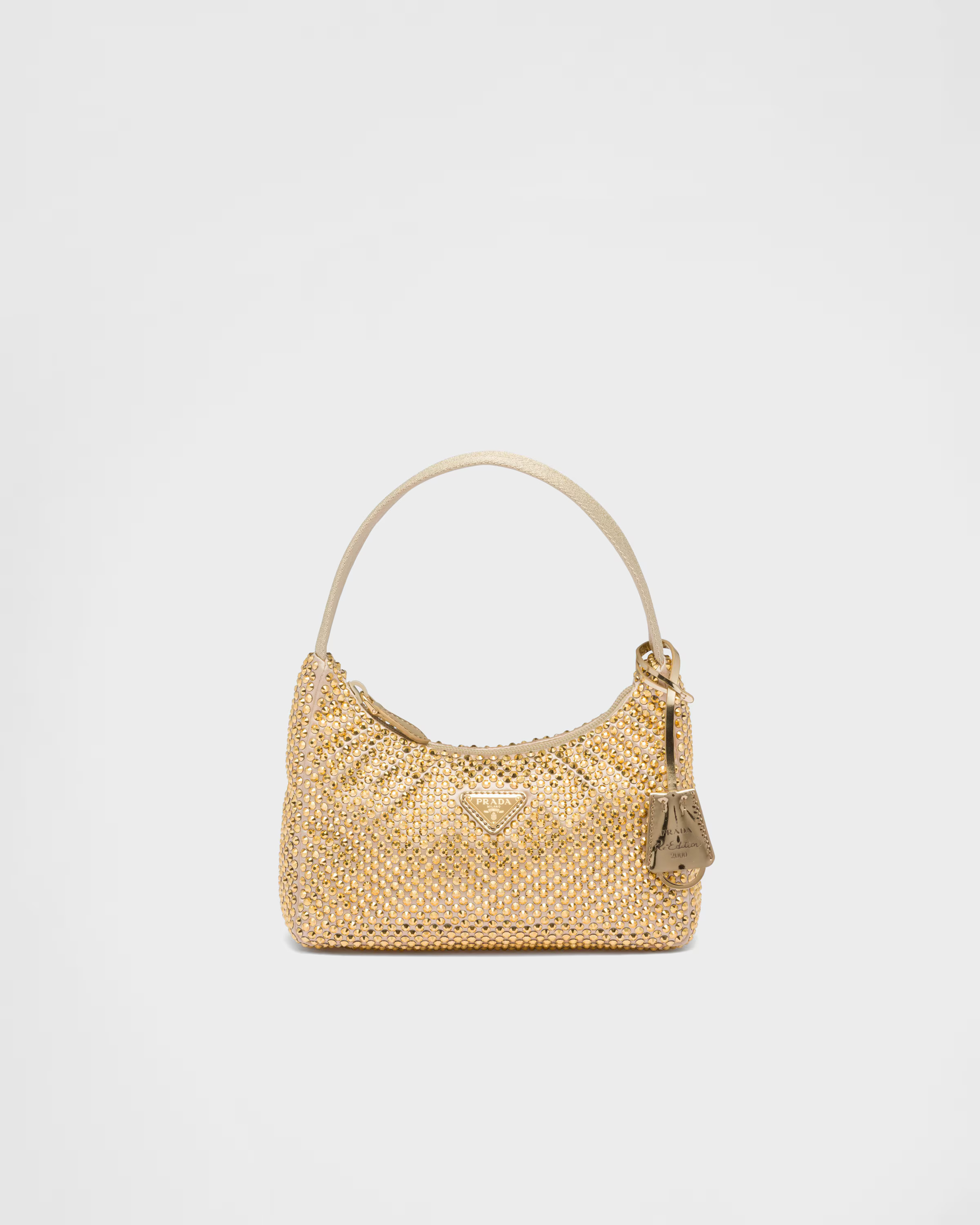 Prada Re-Edition Satin mini-bag with crystals | Prada US