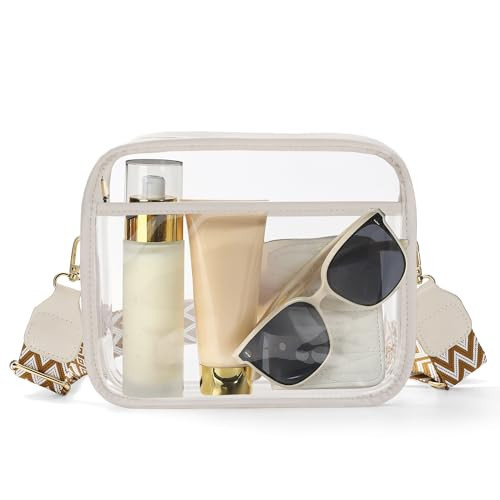 YOOLIFE Clear Crossbody Bag - Clear Bag for Stadium Events, Stadium Security Travel & Gym Clear Bag for Work, Sports Games, Concerts and Women, Clear Purse Messenger Bag, Clear Messenger Bag | Amazon (US)
