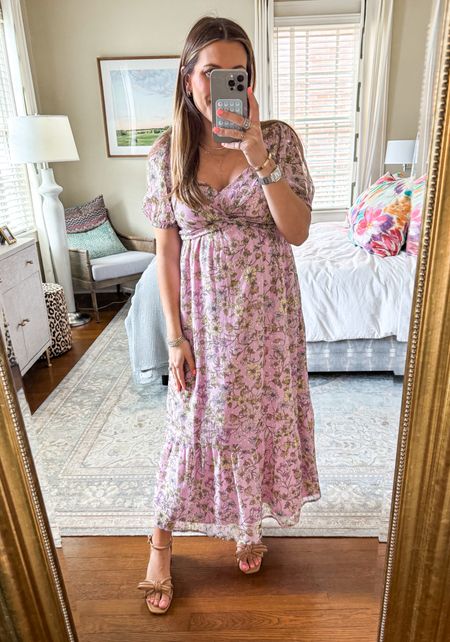LOFT spring haul // maternity friendly spring finds // this maxi dress is so pretty, got my usual loft size 2 

#LTKSeasonal #LTKfindsunder100 #LTKbump