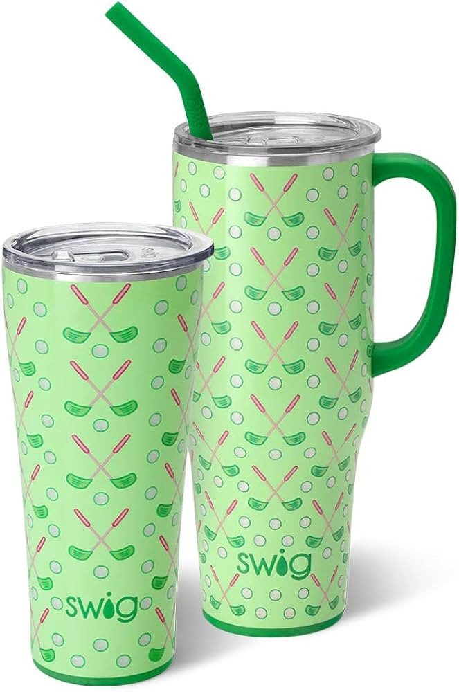Swig Life Tee Time Mega Set | 40oz Travel Mug with Handle and Lid + 32oz Triple Insulated Tumbler... | Amazon (US)