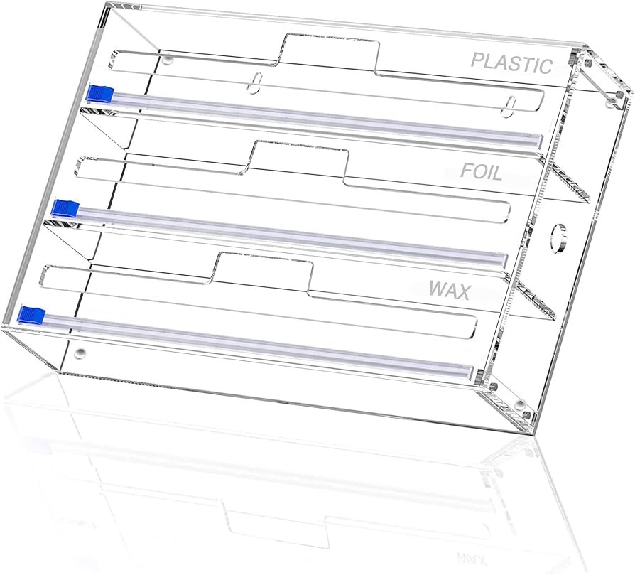 Foil and Plastic Wrap Organizer, 3 in 1 Kitchen Wrap Dispenser, Drawer Aluminum Foil Organization... | Amazon (US)