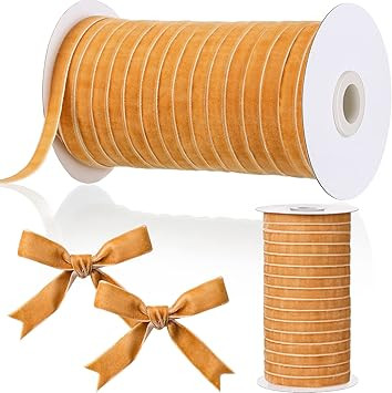 Chuangdi Christmas Vintage Velvet Ribbon Single Face Spool Satin Velvet Ribbon for Christmas Wrea... | Amazon (US)