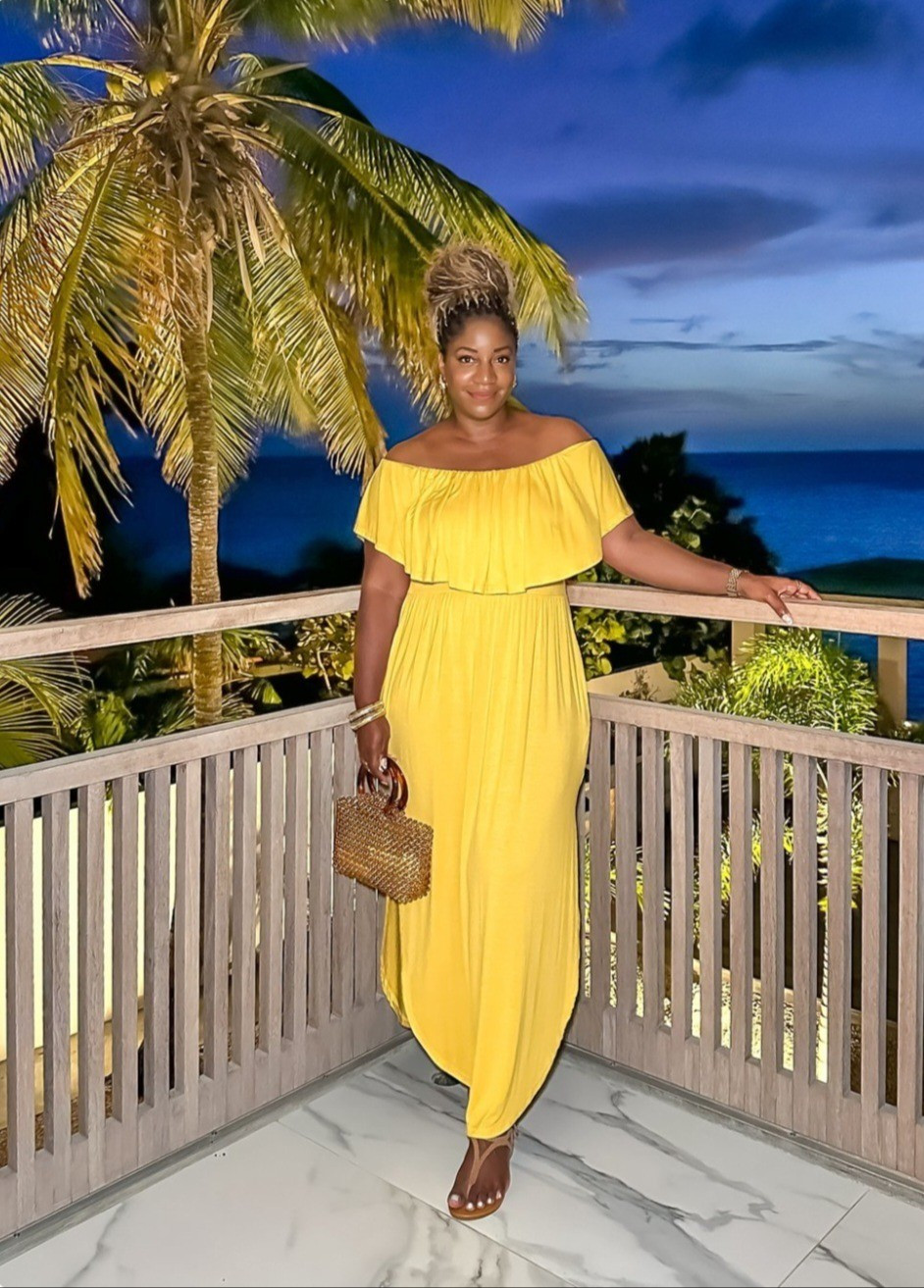 Golden hour in a dress ☀️💛 This flowy off-shoulder maxi is perfect for vacation nights, dinners, and tropical getaways, effortless, elegant, and so dreamy. I love this dress and I have it in a bunch of different colors. It's TTS and I'm wearing a L. yellow maxi dress / off shoulder dress / vacation outfit women / tropical outfit / resort wear dress / flowy maxi dress / summer evening outfit / beach vacation style / elegant casual outfit / dinner outfit vacation / warm weather dress / feminine style outfit / island vacation outfit / lightweight maxi dress / sunset outfit ideas

#LTKootd #LTKSeasonal #LTKMidsize