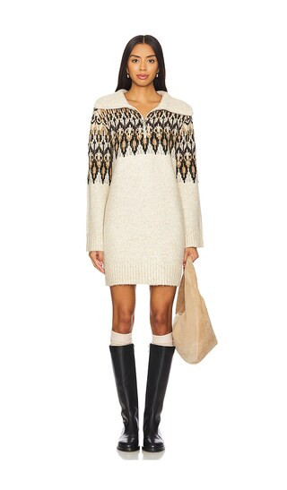 Essa Sweater Dress in Black Multi | Revolve Clothing (Global)
