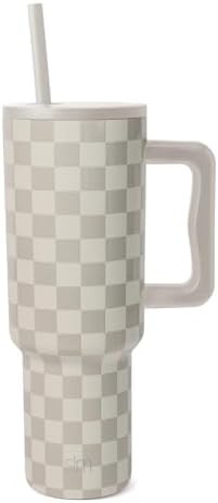 Simple Modern Tumbler with Handle and Straw | 40oz | Checkered | Amazon (US)