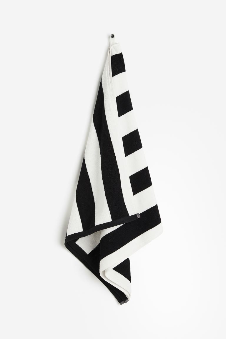 Bath Towel - Black/striped - Home All | H&M US | H&M (US + CA)