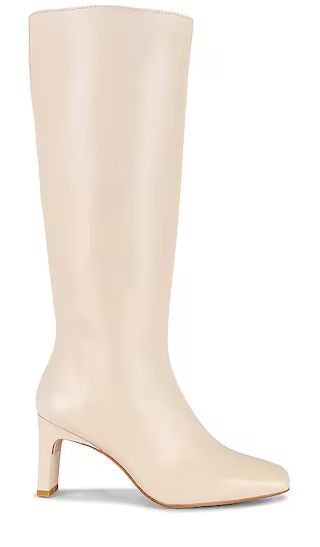 Isobel Leather Boot in Cream | Revolve Clothing (Global)