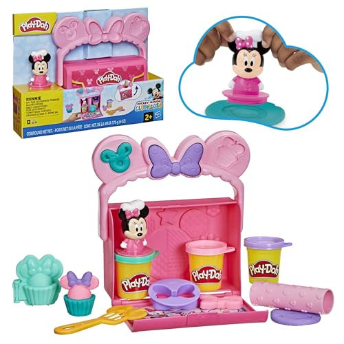 Play-Doh Disney Junior Mickey Mouse Clubhouse, On-The-Go Bakery Playset with Minnie Mouse, Play Food Preschool Toys, Arts & Crafts Gifts for Kids 2+ | Amazon (US)