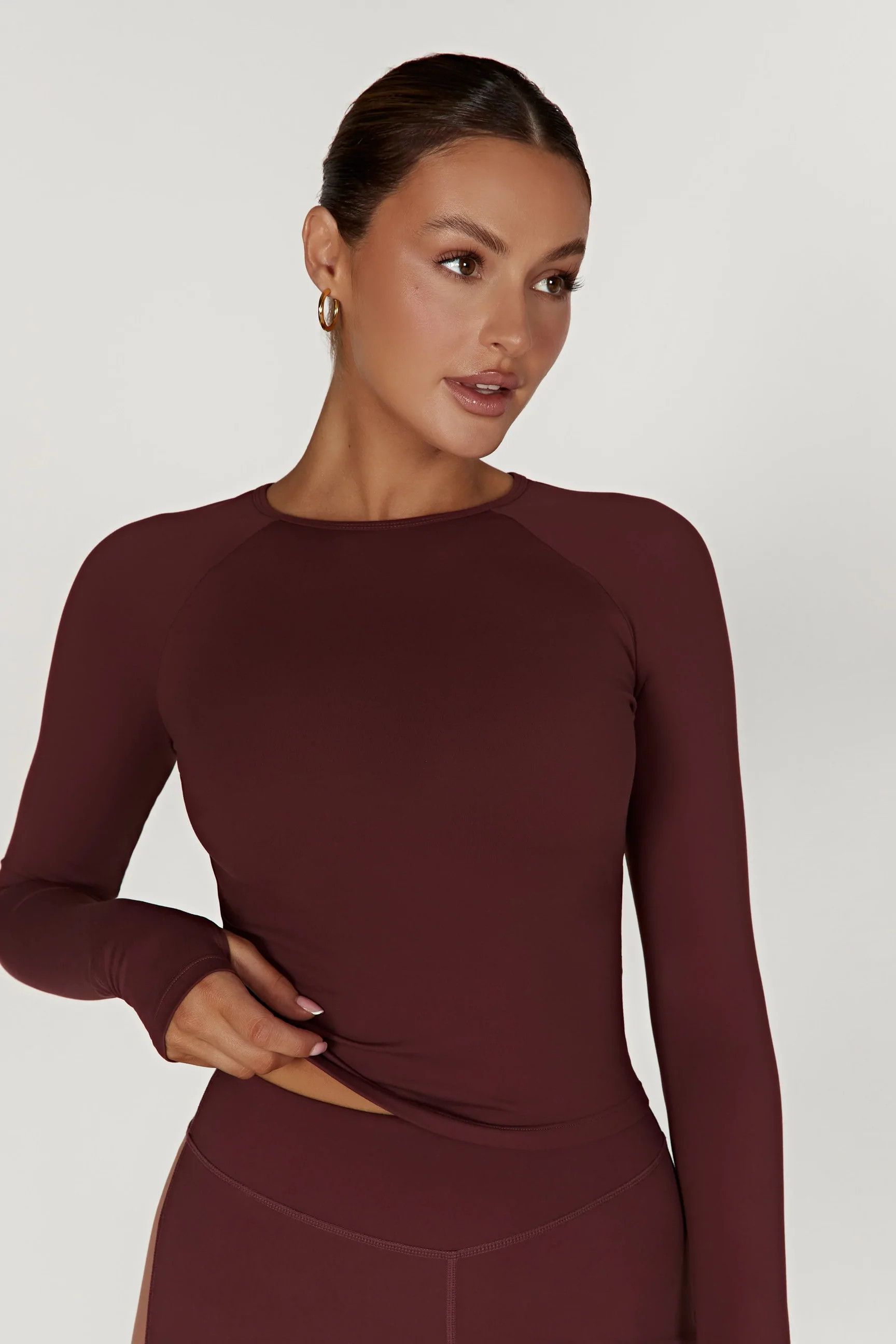 Venus Long Sleeve Top - Mahogany | MESHKI US