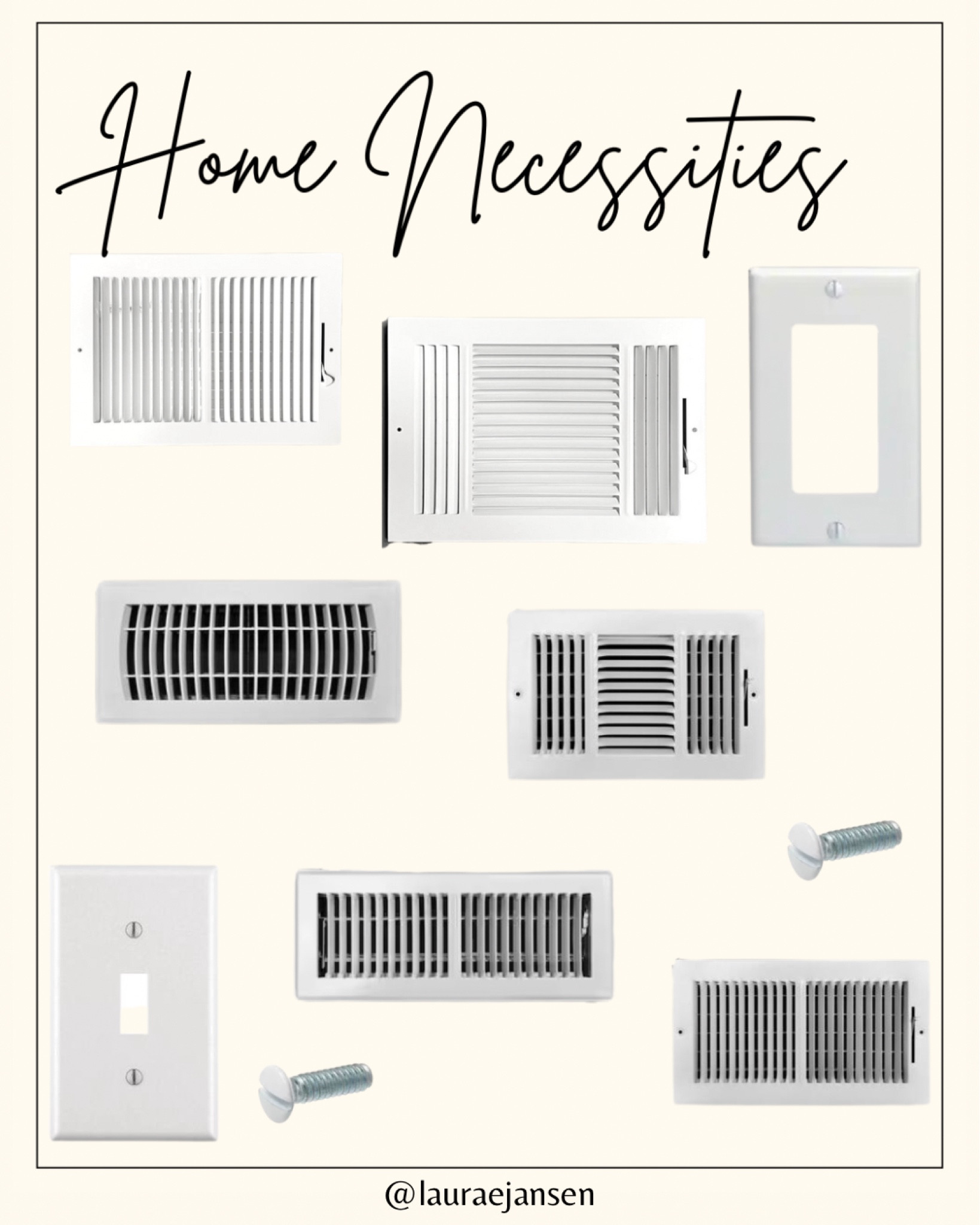 Vents, light covers, and screws - nothing fancy but a necessity 

#LTKFindsUnder100 #LTKFindsUnder50 #LTKHome