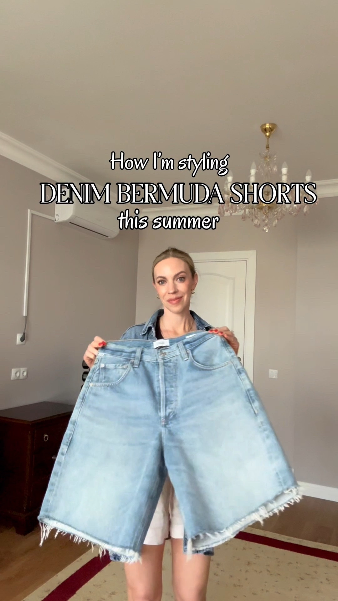 Styling denim bermuda shorts - these can be so chic with kitten heel sandals and a fitted tank

#LTKSeasonal #LTKOver40 #LTKgrwm