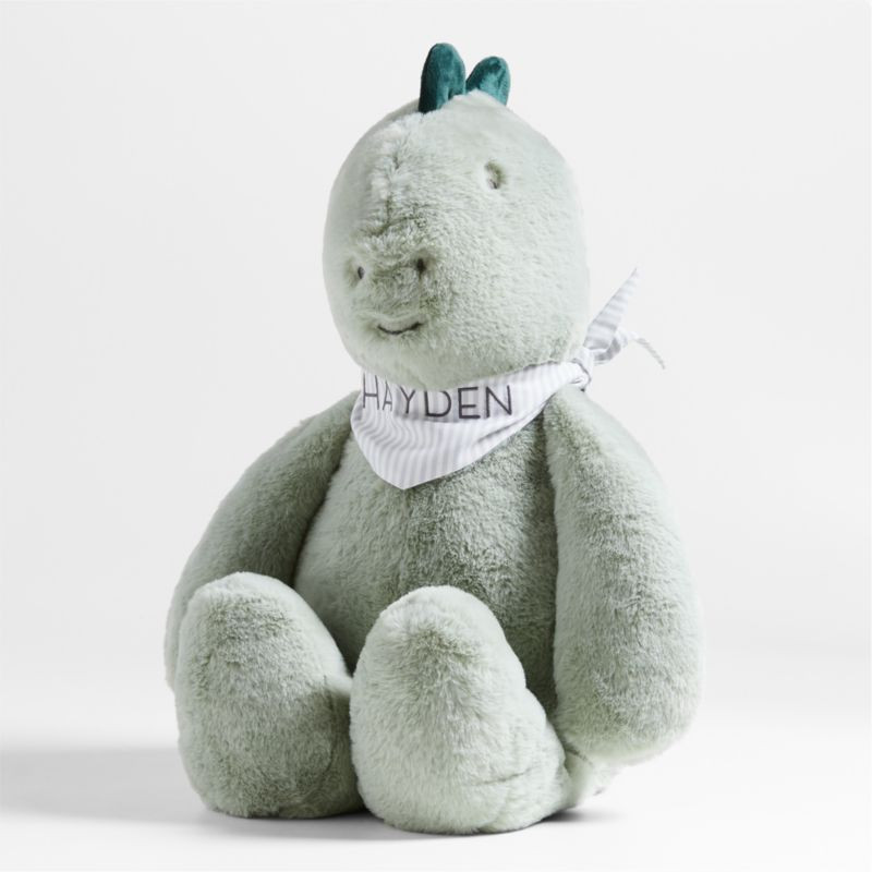 Crate Cuddlies Large Green Dinosaur Kids Stuffed Animal + Reviews | Crate & Kids | Crate & Barrel