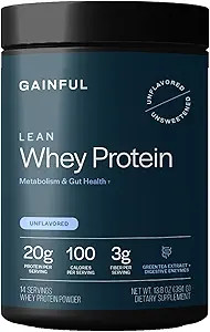 Gainful Lean Whey Protein Powder with 20g Protein per Serving, Unflavored, Supports Lean Muscle, ... | Amazon (US)
