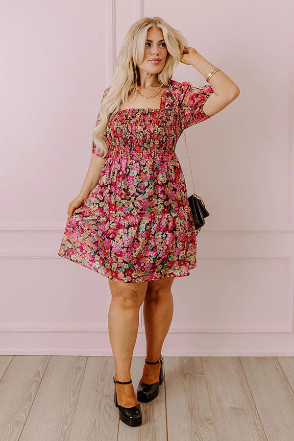 Must Be A Dream Floral Mini Dress Curves | Impressions Online Boutique