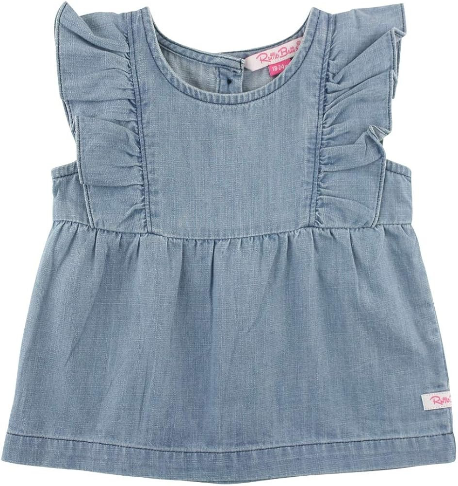RuffleButts® Baby/Toddler Girls Tank Top w/Flower | Amazon (US)