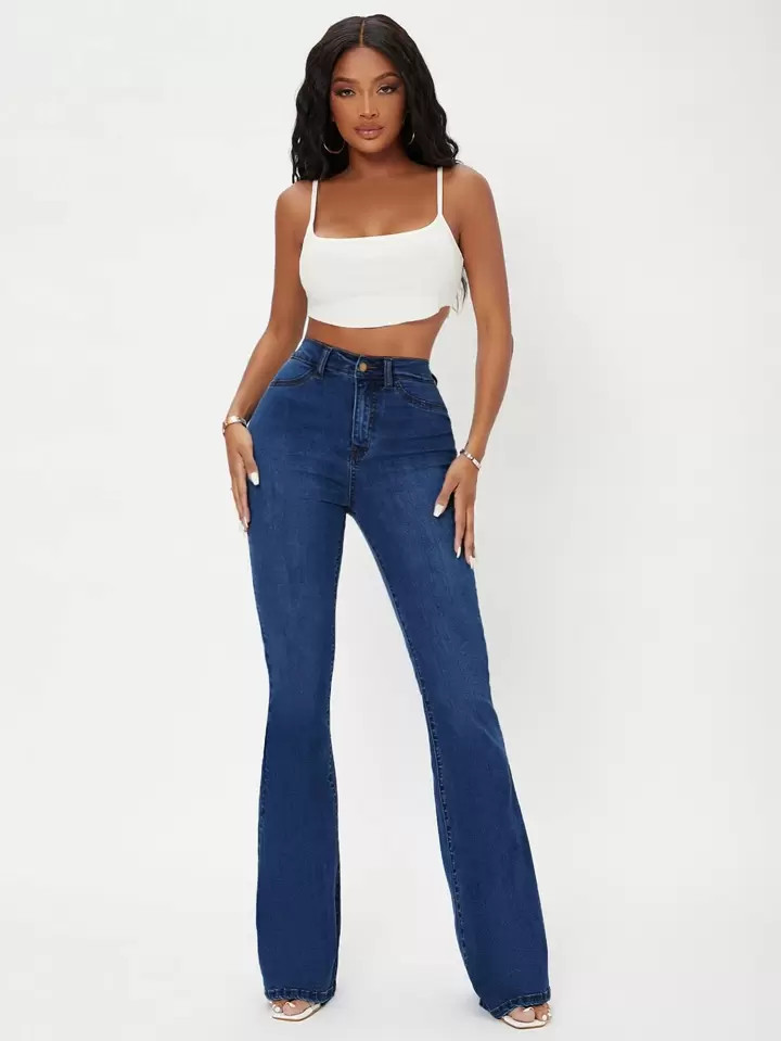 SHEIN SXY High Waist Flare Leg Jeans | SHEIN