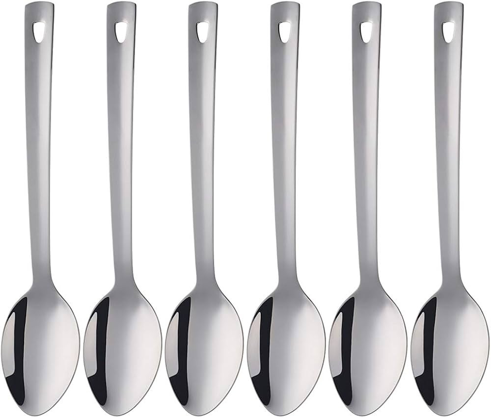 13-Inch Serving Spoons Set of 6, dongbo Stainless Steel Long Handle Buffet Serving Spoons for Cat... | Amazon (US)