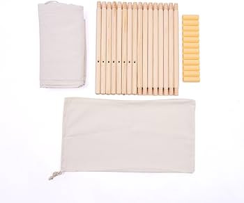 Kids Play Teepee Tent with Carry Bag 43 x 43 x 63 Inch, Natural Cotton Canvas + Pine Wood Frame | Amazon (US)