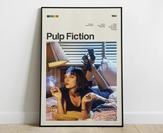 Pulp Fiction Movie Poster, Pulp Fiction Poster Print, Pulp Fiction Wall Decor, Movie Posters Art,... | Etsy (US)