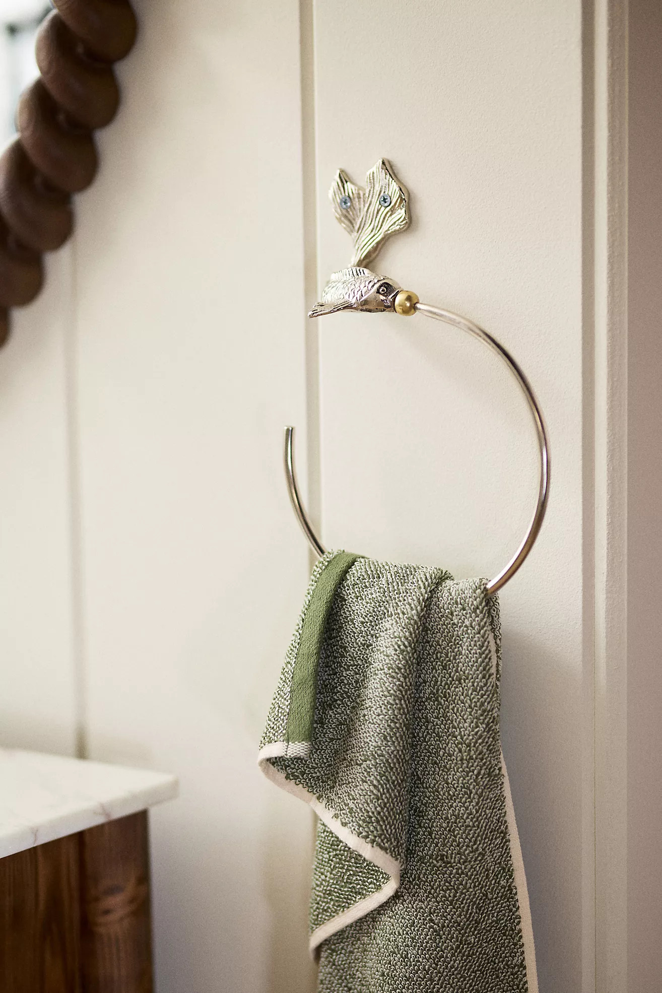 Koi Fish Mixed Metal Towel Ring | Anthropologie (US)
