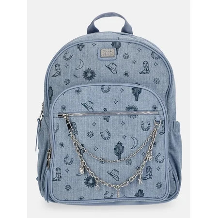 MNYC Women's Chain Pocket Dome Backpack Western Denim | Walmart (US)