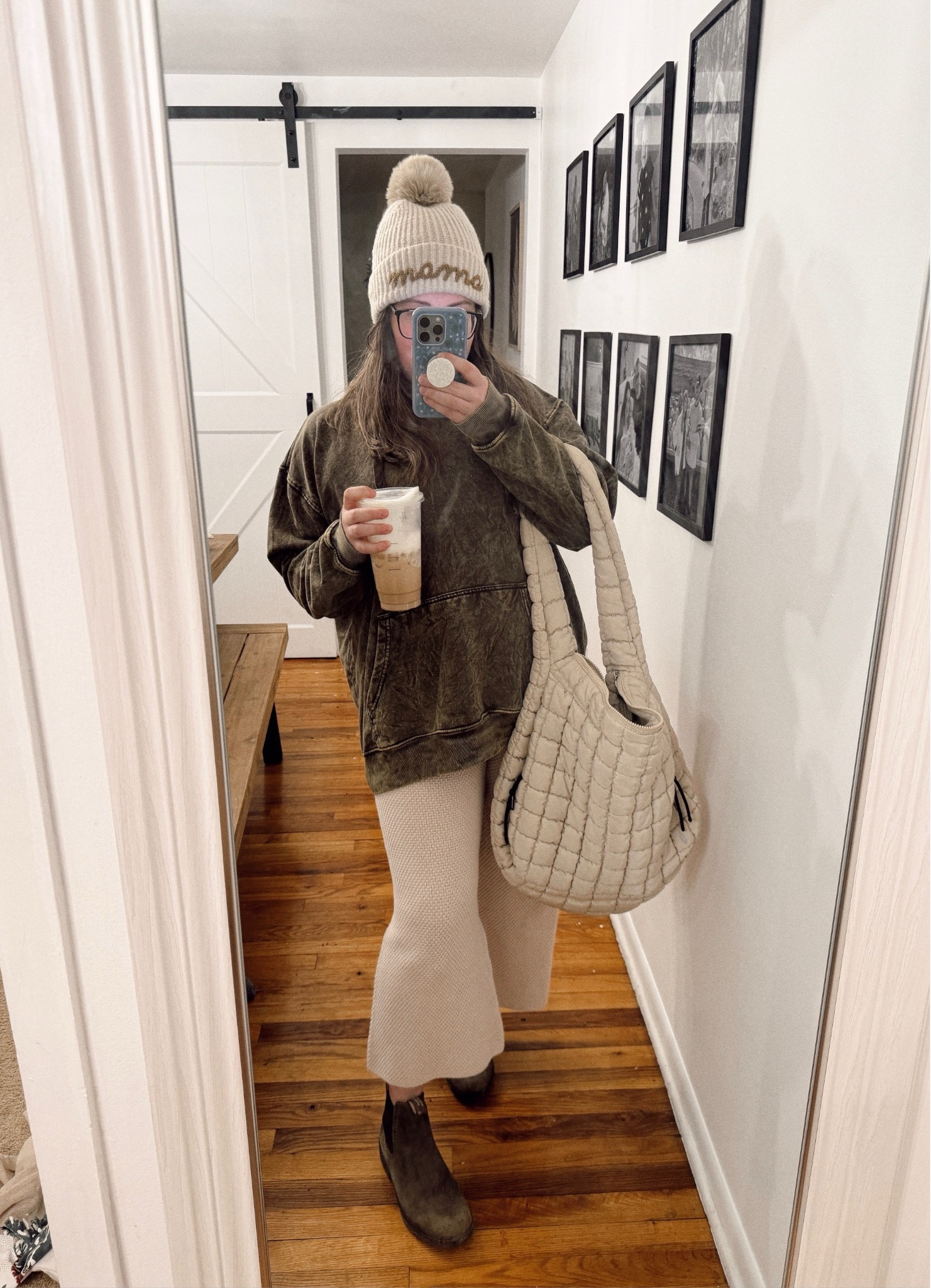 Mama Beanie - Tullabee
Pants - Free People Hailee Sweater Set
Blundstone High Top Boots
Free People Movement Quilted Carryall Bag

My hoodie is a from a men’s boutique in Pittsburgh I can’t find a link for it :(

#LTKfamily #LTKaustralia #LTKmidsize