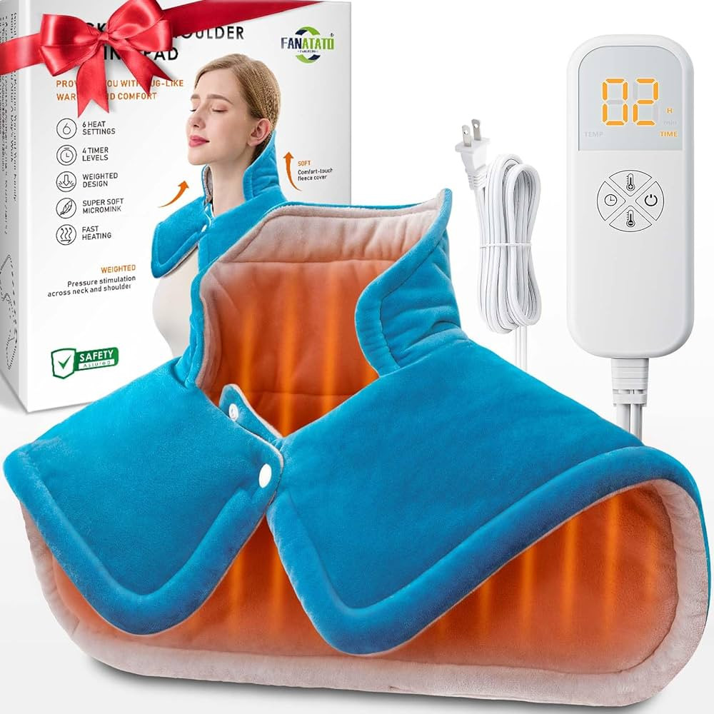 Weighted Neck & Shoulder Heating Pad for Pain Relief | Father’s Day Gift for Dad Husband from D... | Amazon (US)